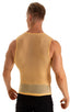 Sleeveless Lycra Muscle Tee in Oatmeal Stretch Lace, Front Alternative; Sleeveless Lycra Muscle Tee in Oatmeal Stretch Lace, Rear Alternative; Sleeveless Lycra 