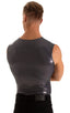 Sleeveless Lycra Muscle Tee in Black Ice 1; Sleeveless Lycra Muscle Tee in Black Ice 2; Sleeveless Lycra Muscle Tee in Black Ice, Front Alternative; Sleeveless 