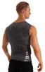Sleeveless Lycra Muscle Tee in Black Ice 1; Sleeveless Lycra Muscle Tee in Black Ice 2; Sleeveless Lycra Muscle Tee in Black Ice, Front Alternative; Sleeveless 