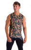 Sleeveless Lycra Muscle Tee in Camo, Front View; Sleeveless Lycra Muscle Tee in Camo, Rear Alternative; Sleeveless Lycra Muscle Tee in Camo 4; Sleeveless Lycra 