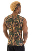 Sleeveless Lycra Muscle Tee in Camo, Front View; Sleeveless Lycra Muscle Tee in Camo, Rear Alternative; Sleeveless Lycra Muscle Tee in Camo 4; Sleeveless Lycra 