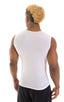 Sleeveless Lycra Muscle Tee in Super ThinSKINZ White, Front View; Sleeveless Lycra Muscle Tee in Super ThinSKINZ White, Rear View; Special Order Notice; Sleevel