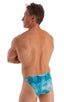 mens seamless pouch tiny bikini swimsuit brief skinz swimwear in Super ThinSKINZ Cascade; Mens Seamless Pouch Bikini Swimsuit in Super ThinSKINZ Cascade 2; Mens