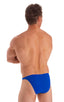 mens seamless pouch tiny bikini swimsuit brief skinz swimwear in sheer Royal Blue PowerNet; Mens Seamless Pouch Bikini Swimsuit in Royal Blue PowerNet 2; Mens S