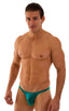 mens half back bikini swimsuit tanning skinz bikini swimwear in Deep Jade; Rio Tanning Bikini Swimsuit in Deep Jade, Rear View; Rio Tanning Bikini Swimsuit in D