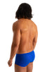 mens swimwear extreme low square cut swimsuit boxer trunks by skinz swimwear in Royal Blue Powernet; Extreme Low Square Cut Swim Trunks in Royal Blue Powernet 2
