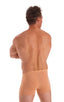 mens square cut swimsuit boxer trunks by skinz swimwear Super ThinSKINZ Beige; Mens Square Cut Seamless Swim Trunks in Super ThinSKINZ Beige 2; Mens Square Cut 