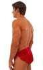 mens sexy swimsuit bikini cover up split shorts in Ruby Red; Swimsuit Cover Up Split Running Shorts in Ruby Red 2; Special Order Notice; Swimsuit Cover Up Split