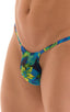 Roman G String Swim Thong in Tan Through Rainforest, Front View; Roman G String Swim Thong in Tan Through Rainforest, Rear View; Roman G String Swim Thong in Ta