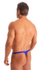 mens micro thong swimsuit  tanga skinz t back bathing suit in Imperial Blue; Mens Thong Swimsuit - Bravura Pouch in Imperial Blue 2; Mens Thong Swimsuit - Bravu