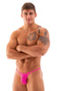 best seller mens sexy swimwear micro bikini barbie hot pink fuchsia skinz swimsuit; Sunseeker Micro Pouch Half Back Bikini in Fuchsia 2; Sunseeker Micro Pouch H