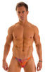 Smooth Front Bikini in Tan Through Orange Jungle, Front View; Smooth Front Bikini in Tan Through Orange Jungle, Rear View; Smooth Front Bikini in Tan Through Or