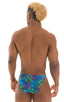 Smooth Front Bikini in Tan Through Neon Ferns, Front View; Smooth Front Bikini in Tan Through Neon Ferns, Rear View; Smooth Front Bikini in Tan Through Neon Fer