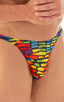 mens micro pouch bikini swimsuit brief skinz speedo swimwear in Technicolor Tan Through; Smooth Front Bikini in Technicolor Tan Through, Rear View; Smooth Front