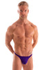mens swimwear classic t back thong swimsuit in Royal Purple; T Back Thong Swimsuit in Royal Purple 2; T Back Thong Swimsuit in Royal Purple 3; T Back Thong Swim