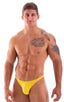 mens swimwear classic t back thong swimsuit in Sunshine Yellow; T Back Thong Swimsuit in Sunshine Yellow 2; T Back Thong Swimsuit in Sunshine Yellow 3; T Back T