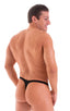 most popular mens swimwear classic t back thong swimsuit in Black; T Back Thong Swimsuit - Bravura Pouch in Black tricot-nylon-lycra 3; T Back Thong Swimsuit - 