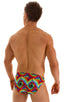 Bikini-Brief Swimsuit in Classic Tie Dye, Front View; Bikini-Brief Swimsuit in Classic Tie Dye, Rear View; Bikini-Brief Swimsuit in Classic Tie Dye, Front Alter