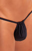 mens micro g string thong swimsuit bikini in Black; G String Swimsuit - Adjustable Pouch in Black tricot-nylon-lycra, Rear View; Mens Micro Adjustable G String 