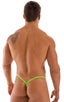 Y Back G String Swim Thong in ThinSkinz Neon Lime, Front View; Y Back G String Swim Thong in ThinSkinz Neon Lime, Rear View; Special Order Notice; Y Back G Stri