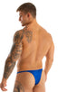 most popular mens sexy micro string bikini swimsuit by skinz swimwear in imperial blue; Sunseeker Micro Pouch Half Back Bikini in Imperial Blue 2; Sunseeker Mic