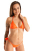 Brazilian Triangle Swim Top in Blazing Orange 1; Brazilian Triangle Swim Top in Blazing Orange 2; Brazilian Triangle Swim Top in Blazing Orange 3; Brazilian Tri