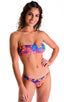 Tanning Bandeau Swimsuit Top in Tahitian Tan Through, Front View; Tanning Bandeau Swimsuit Top in Tahitian Tan Through, Rear Alternative; Tanning Bandeau Swimsu