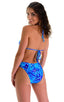 Moderate High Cut Bottom in New World Blue, Front View; Moderate High Cut Bottom in New World Blue, Rear View; Moderate High Cut Bottom in New World Blue, Front