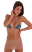 S7 - Womens Micro Mini Skirt - Solid Sheer Semi Sheer 8569 Nude - Skinzwear