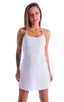 womens sleeveless flare dress sexy swimsuit beach tiki bar cover up in see through white mesh; Cover Up Mini Dress in White Peep Show 2; Cover Up Mini Dress in 