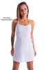 womens sleeveless flare dress sexy swimsuit beach tiki bar cover up in see through white mesh; Cover Up Mini Dress in White Peep Show 2; Cover Up Mini Dress in 