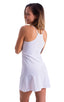 womens sleeveless flare dress sexy swimsuit beach tiki bar cover up in see through white mesh; Cover Up Mini Dress in White Peep Show 2; Cover Up Mini Dress in 