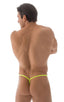 Stuffit Pouch G String Swimsuit in ThinSKINZ Chartreuse 1; Stuffit Pouch G String Swimsuit in ThinSKINZ Chartreuse, Rear View; Stuffit Pouch G String Swimsuit i