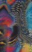 aquarious yellow pink turquoise red pink print on semi sheer mesh nylon lycra