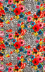 Semi Sheer Hibiscuc printed stretch mesh 1; Semi Sheer Hibiscuc printed stretch mesh 2