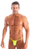 Mens G String Swim Thong in Super ThinSKINZ Lemon-Lime 1; Mens G String Swim Thong in Super ThinSKINZ Lemon-Lime 2; Mens G String Swim Thong in Super ThinSKINZ 