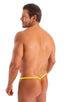 Mens G String Swim Thong in Super ThinSKINZ Lemon-Lime 1; Mens G String Swim Thong in Super ThinSKINZ Lemon-Lime 2; Mens G String Swim Thong in Super ThinSKINZ 