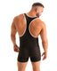 SPB - Men’s Wrestling - Style Racerback Bodysuit - Solid 2556 Black peep show - Skinzwear