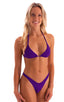 T1 - Womens Classic Triangle Bikini Top - Solids 3453 Royal purple - Skinzwear