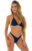 T1 - Womens Classic Triangle Bikini Top - Solids 9409 Navy - Skinzwear