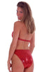 T10 - Womens Underwire Swimsuit Top - Metallics 3807 Holographic lipstick red - Skinzwear
