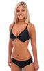 T12 - Womens Full Cup Underwire Swimsuit Top - Solids 6407 Black - Skinzwear