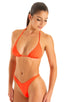 T21 - Womens Brazilian Triangle Bikini Top - Bright Solid 6402 Blazing orange - Skinzwear