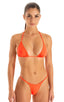 T21 - Womens Brazilian Triangle Bikini Top - Bright Solid 6402 Blazing orange - Skinzwear