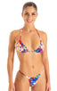 T21 - Womens Brazilian Triangle Bikini Top - Floral Prints 4150 Hibiscus - Skinzwear