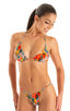 T21 - Womens Brazilian Triangle Bikini Top - Mesh 4552 Hibiscus printed stretch - Skinzwear