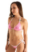 T21 - Womens Brazilian Triangle Bikini Top - Metallic Multi Color 9819 - 3499 Bubblegum - Optic white - Skinzwear
