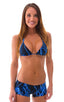 T21 - Womens Brazilian Triangle Bikini Top - Prints 1118 Laser blue lightening - Skinzwear