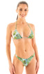 T21 - Womens Brazilian Triangle Bikini Top - Semi Sheer Prints 9857 Palm serenade - Skinzwear
