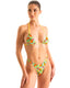 T21 - Womens Brazilian Triangle Bikini Top - Semi Sheer Prints 9879 - 9855 Pina colada - Solar flare - Skinzwear